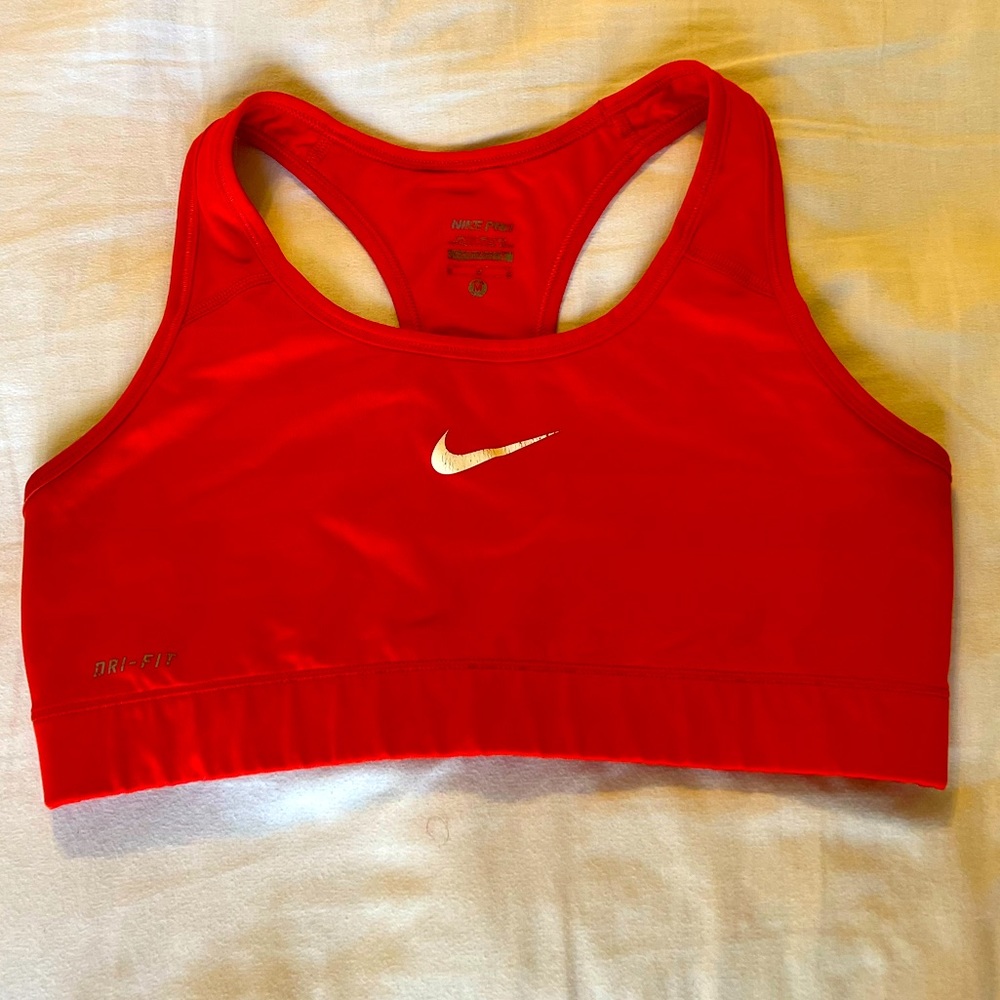 Orange Nike Sports Bra